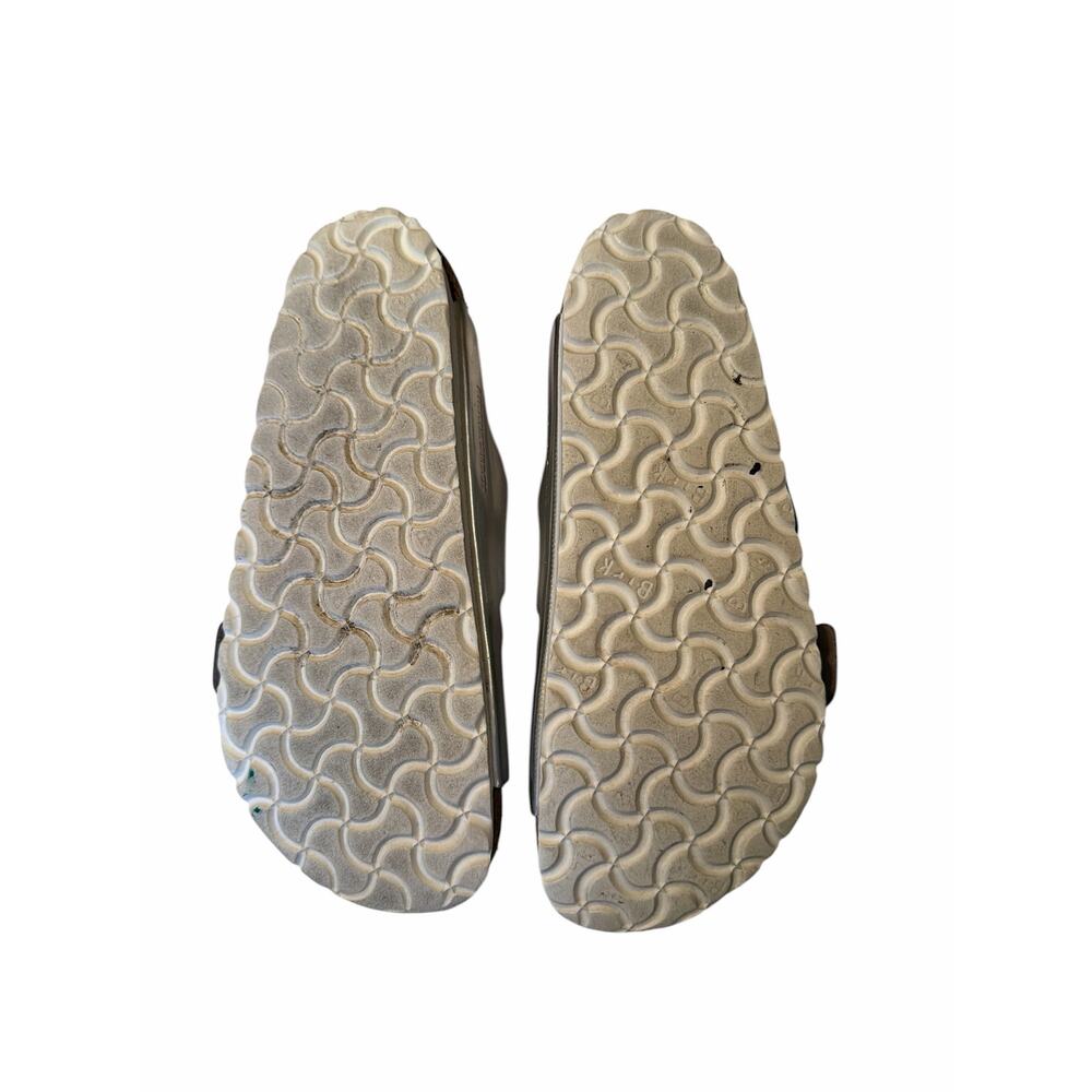 Birkenstock Women’s Size 37 / 6 Arizona Birko-Flor Metallic Silver Sandal - Picture 6 of 6
